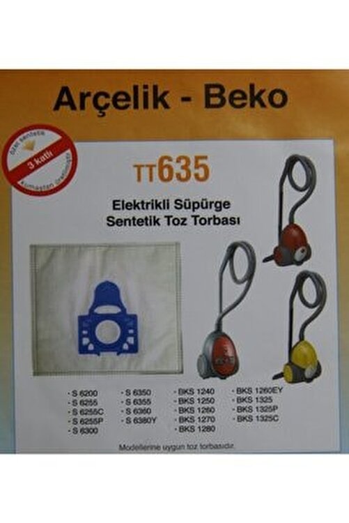 Arçelik-Beko TT635 Elektirikli Süpürge Toz Torbası