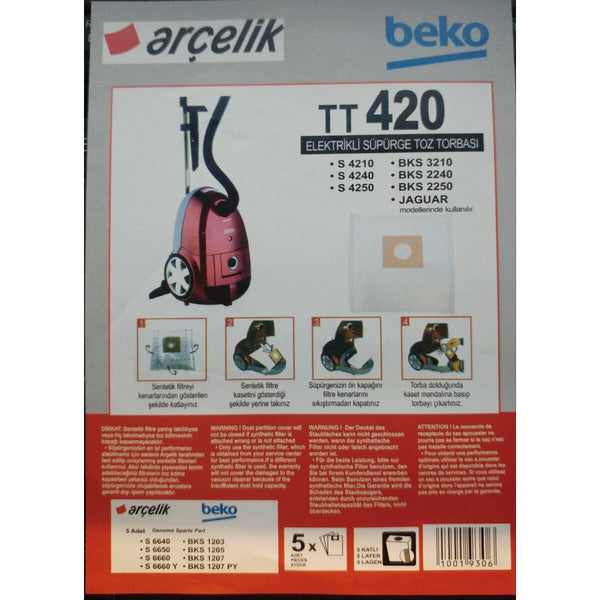 Arçelik-Beko TT420 Elektirikli Süpürge Toz Torbası